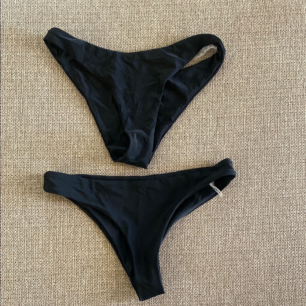 Classic Black Women's Swim Bottom Set of 2 SHEIN Sz- Small
